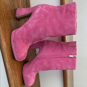 Sam Edelman Pink Suede Heeled Boots